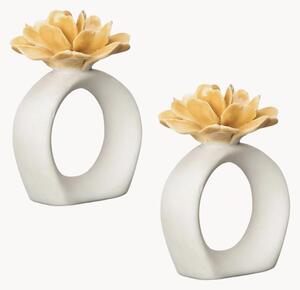 Sada ručně malovaných porcelánových kroužků na ubrousky Water Lily, 2 díly