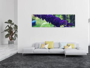Obraz modré květiny (170x50 cm)