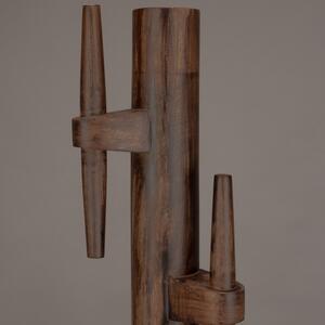 Hnědý dřevěný stojací věšák DUTCHBONE JAKUB 165 cm
