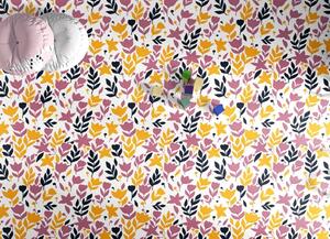 Módní vinylový koberec Abstraktní květiny