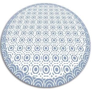 Módní kulatý vinylový koberec Opakující se kruhy