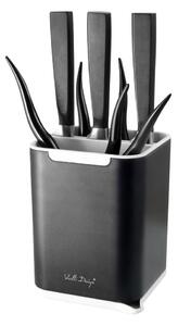 Černý stojan na příbory Vialli Design Cutlery