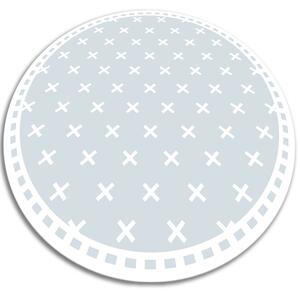 Módní kulatý vinylový koberec Geometrické kříže