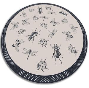 Módní kulatý vinylový koberec paleta hmyzu