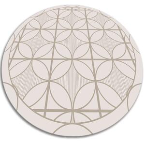 Kulatý vinylový koberec Geometrický kruh
