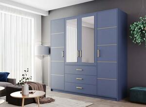 Casarredo - Komfort nábytek Šatní skříň BASILIO/BALI D4 modrá