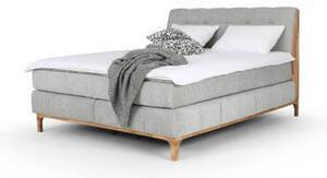 POSTEL BOXSPRING, 180/200 cm, platinová Welnova - Postele s úložným prostorem