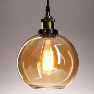 TOOLIGHT - Závěsná lampa skleněná hnědá Verto B