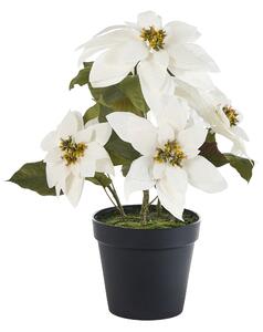 Umělá rostlina CHRISTMAS FLOWER 61 cm Bílá