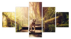 Obraz tygra v džungli (125x70 cm)