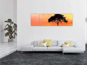 Obraz stromu v západu slunce (170x50 cm)