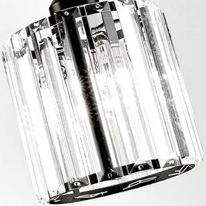 Toolight, křišťálová závěsná lampa E27 60W APP511-1CP, černá, OSW-08551