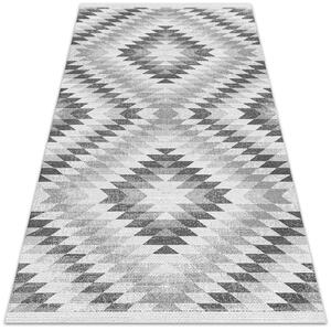 Krásný venkovní koberec Šedá geometrický vzor