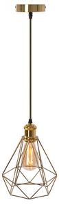 Toolight - Závěsná lampa kovová 392197, zlatá, OSW-09680