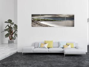 Obraz jezera v šeru (170x50 cm)