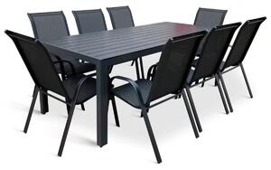 Vikio Venkovní zahradní set 205x90 pro 8 osob DK305 antracit