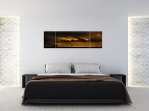 Obraz plachetnice v západu slunce (170x50 cm)