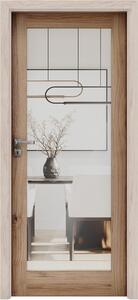Interiérové dveře INVADO MIRROR 1 - dub podzimní B706, levé "90", pro FAB
