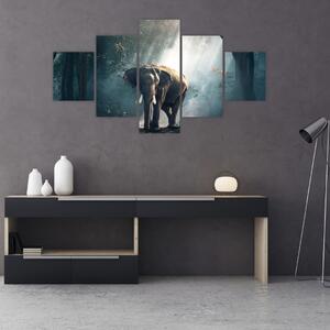 Obraz slona v džungli (125x70 cm)