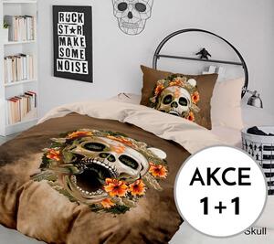 Povlečení Skull Digitál 140x200 / 70x90 cm