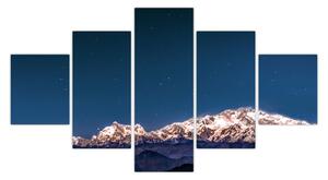 Obraz hor a noční oblohy (125x70 cm)