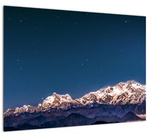 Obraz hor a noční oblohy (70x50 cm)