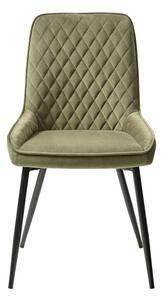 Zelená sametová jídelní židle Milton – Unique Furniture