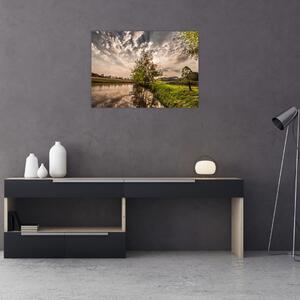 Obraz přírody s paprsky (70x50 cm)