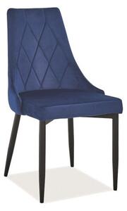 Casarredo Designová jídelní židle TRIX B VELVET granátově modrá/černý kov