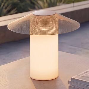 Lucande LED terasové svítidlo ZAMIRAS, 40 cm, stříbrné, IP65, Hliník / šedá / zinek, Hliník, Design