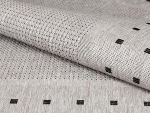 DEVOS-CABY Kusový koberec FLOORLUX / 20329 SILVER-BLACK BARVA: Šedá, ROZMĚR: 80x150 cm