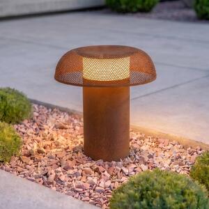Lucande LED osvětlení cesty MAILE, 40 cm, rezavá barva, IP65, Hnědá / rez, Hliník, Design