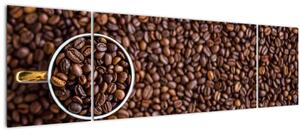 Obraz - kávové zrna (170x50 cm)