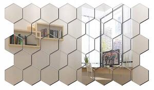 TUTUMI Šestihranné dekorativní zrcadlo Hexagon sestava 8 ks