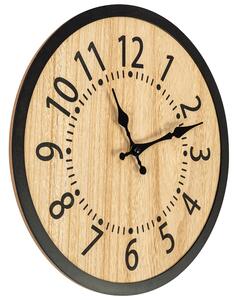Tutumi, nástěnné hodiny 35cm MC90103, černá-dřevo, ZEG-03622