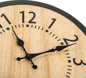 Tutumi, nástěnné hodiny 35cm MC90103, černá-dřevo, ZEG-03622