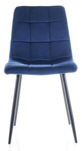 Casarredo Jídelní židle MILA velvet granátově modrá/černý kov