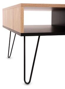 Tutumi, obdélníkový konferenční stolek 90x60x40 cm R20FFTCFT001, černá-dub sonoma, KRZ-07000