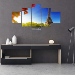Obraz - podzim v Paříži (125x70 cm)