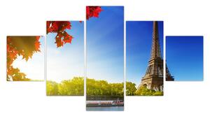 Obraz - podzim v Paříži (125x70 cm)