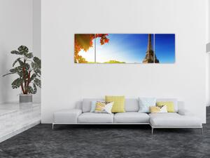 Obraz - podzim v Paříži (170x50 cm)