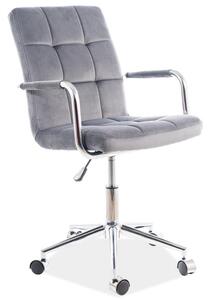 Casarredo Kancelářská židle Q-022, VELVET šedá
