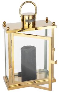 Tutumi, kovově-skleněná lucerna 30cm BXGD19914, zlatá, OGR-09888