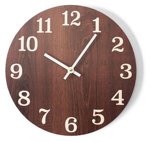 Tutumi - Nástěnné hodiny dřevěné, 30 cm, MTZL20201