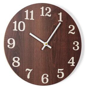 Tutumi - Nástěnné hodiny dřevěné, 30 cm, MTZL20201