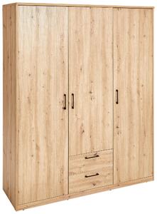 ŠATNÍ SKŘÍŇ S OTOČNÝMI DVEŘMI, dub artisan, 157/194/54 cm Xora - Šatní skříně