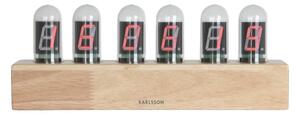 Digitální hodiny na dřevěném podstavci Karlsson Cathode