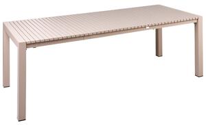 Rozkládací zahradní jídelní stůl ARDESIO 160/220 cm 90 cm Kov Pískově béžová