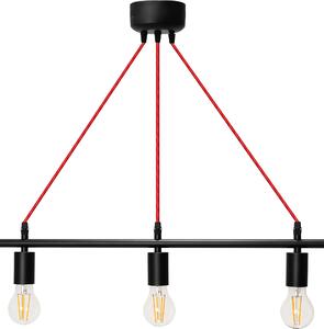 Toolight - Moderní trojité stropní svítidlo 3xE27 APP420-3CP, černá-červená, OSW-00900