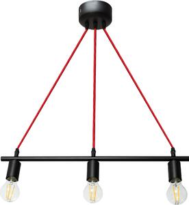 Toolight - Moderní trojité stropní svítidlo 3xE27 APP420-3CP, černá-červená, OSW-00900